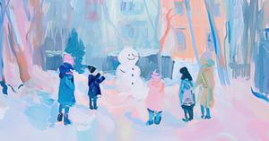 Schneemann | Kinderspiel im Winter