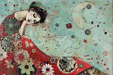 Dreamy Woman by ARTEO Paintings