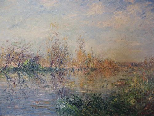 Gustave Loiseau, Einde van de herfst, rivier de Eure in Vaudreuil