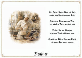 Confectioner – Guild portrait with a poem by Marcus Achberger