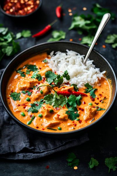 Kokos-Curry Gericht von Poster Art Shop