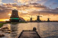 Windmills Zaanse Schans by Bart Hendrix thumbnail