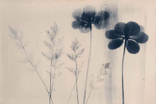 Botanisch abstract in Japandi stijl