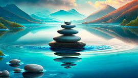Wellness stenen met landschap