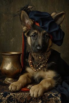 Der barocke Alchemist - Hundeporträt Alte Meister