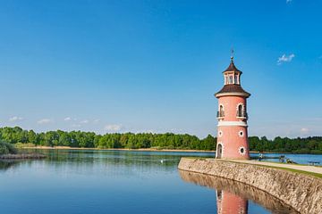 De vuurtoren in Moritzburg, Duitsland