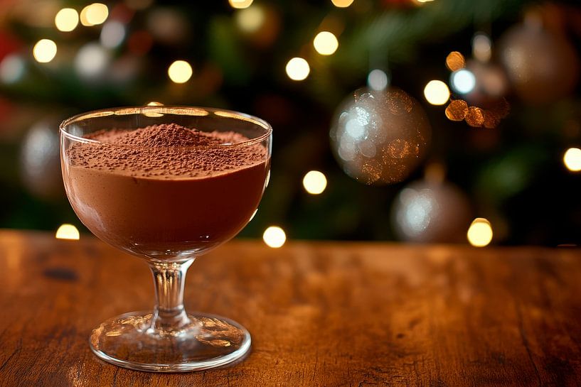 Chocolate dessert against a festive backdrop by Poster Art Shop