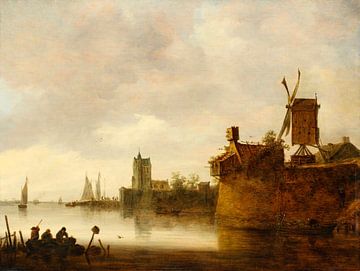 Flusslandschaft mit Windmühle, Jan van Goyen