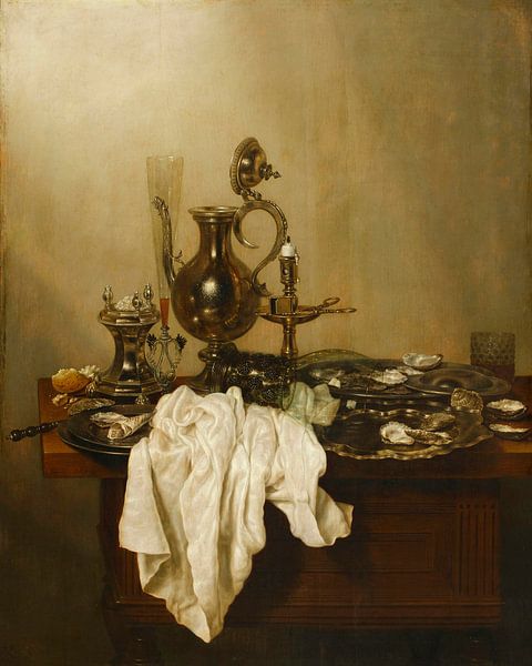 Still-Life with Silver Jug, Gerrit Willemsz. Heda by Masterful Masters