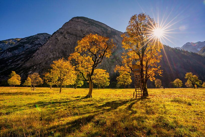 Goldener Herbst im Karwendel - hier am "Großen Ahornboden" von Einhorn Fotografie