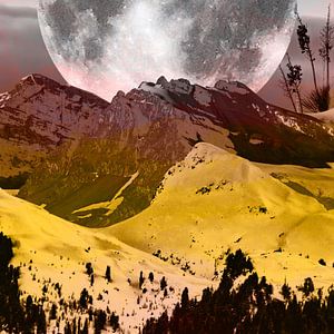Vollmond in den Bergen