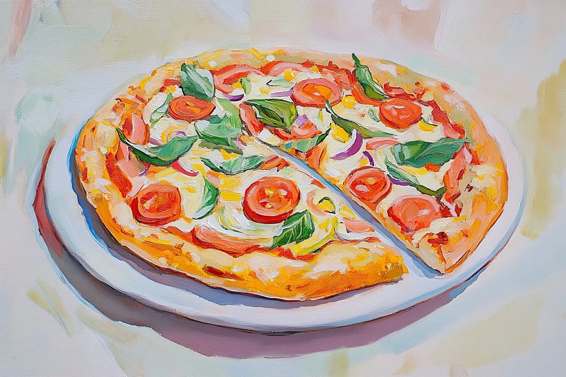 Peinture de pizzas par Art Merveilleux