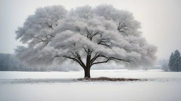 Schneebedeckter Baum von Anton de Zeeuw