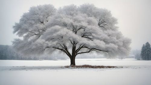 Besneeuwde boom