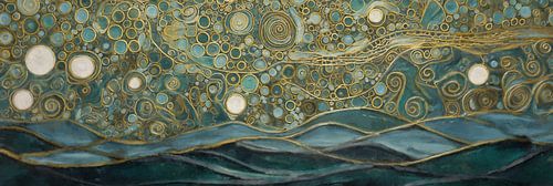 Gouden Zee in de Nacht