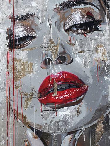 Modernes abstraktes Porträt