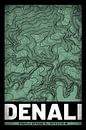 Denali | Landkarte Topografie (Grunge) von ViaMapia Miniaturansicht