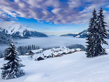 Winterlandschap in Montafon van Dirk Rüter