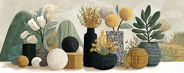 Blumenvasen von Blickfänger Gemälde