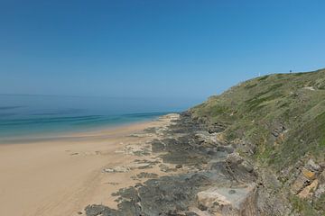 Kliffen en strand van Cap Carteret Barneville in Normandië, Frankrijk