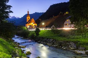 Ramsau bei Berchtesgaden  - Malerwinkel in der blauen Stunde