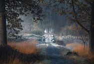 Frost auf der Brücke im Herbst von Rob Visser Miniaturansicht