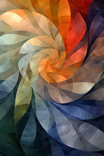 Abstract Colour Spiral in Vivid Shades by Art & Soul Creations