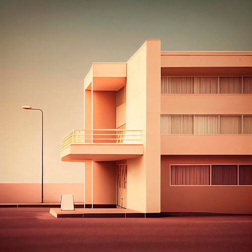 Stylish apartment complex in summer