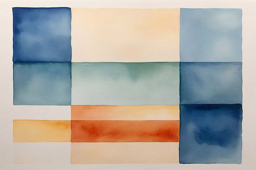 Pastelkleurige Waterverf Harmonie