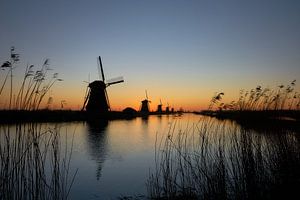 Lever de soleil à Kinderdijk