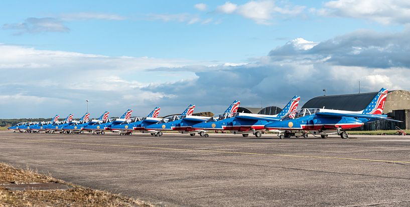 Patrouille Acrobatique de France (PAF) op het platform van Base aérien van Jaap van den Berg