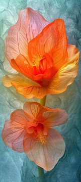 Tangerine Blossom Surge van Kunst Kriebels