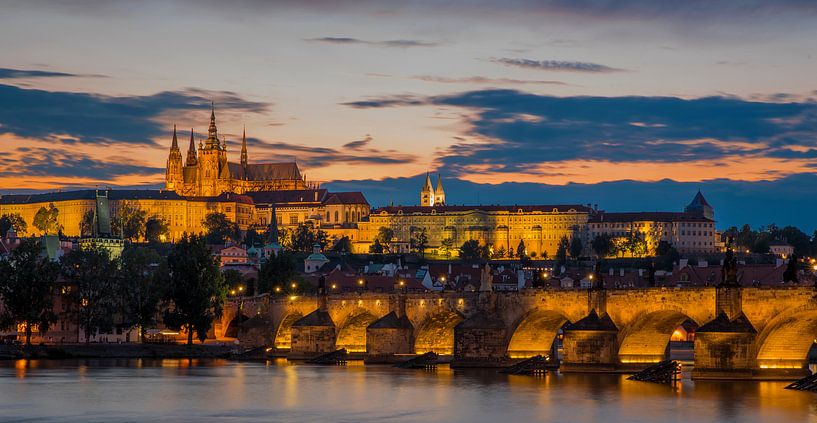 Prague - Charles Bridge and the Prague Castle by Jack Koning