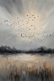 Bird Landscape Painting by ComfortQ