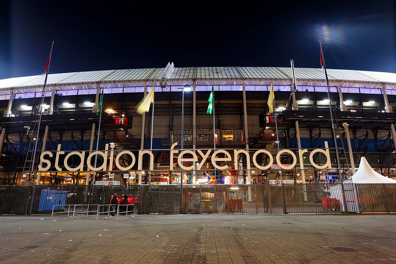 Stadion Feijenoord ofwel De Kuip in Rotterdam tijdens de halve finale van de KNVB beker 2016 van Merijn van der Vliet