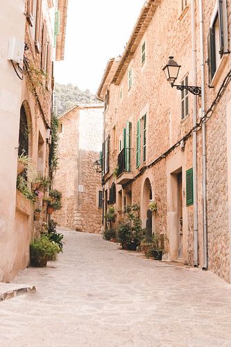 Een pittorekse straat in Valldemossa, Mallorca