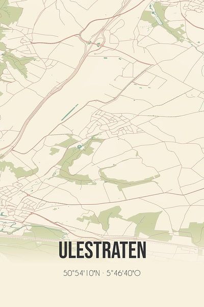 Carte ancienne d'Ulestraten (Limbourg) par Affiches de lieux