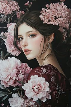 Elegante Bloemenportret