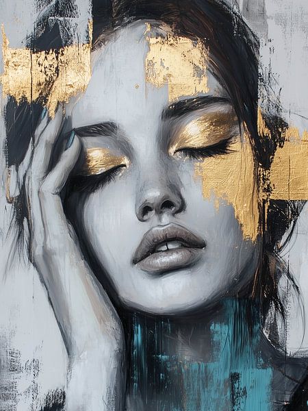 Gold between Shadow and Light by Color Square
