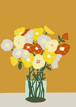 Vase mit Blumen, Sharyn Bursic von 1x