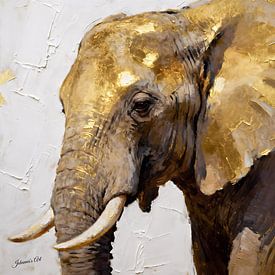The Golden Colossus - Elephant 2 sur Johannas Art Creations