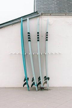 Surfboards in Brittany | Surfing sea France | Colourful travel photography photo print. by HelloHappylife