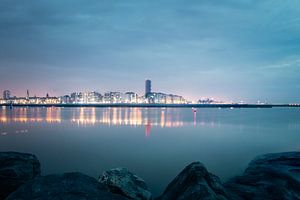 Die Skyline von Ostende von der Ostmole aus gesehen