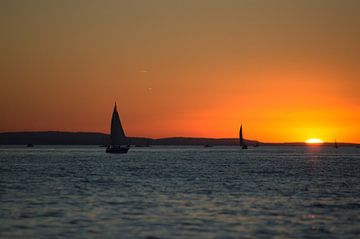 Sonnenuntergang auf dem See von Sandra Knittel