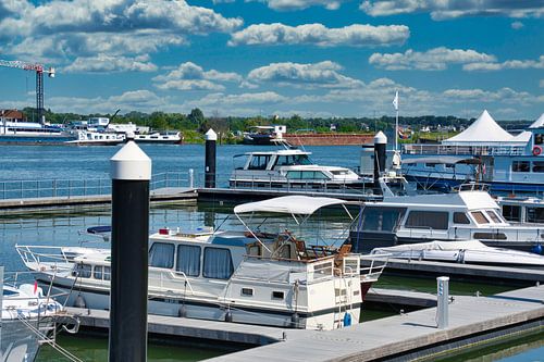 Jachten in de haven van Maasbracht