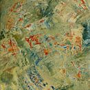 Abstract oil painting, nature, minimalism, green, yellow and blue by BowiScapes abstract and digital art thumbnail