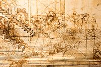 Étude de perspective pour l'adoration des mages