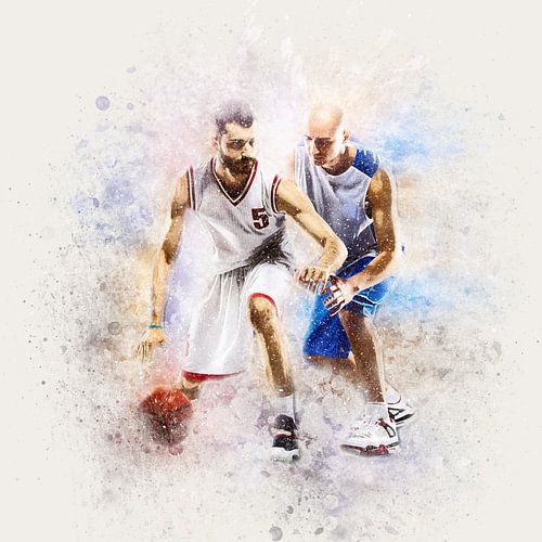 Basketbal Spelers In Actie