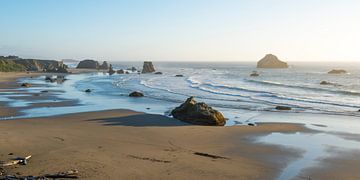 Goddelijk strand aan de kust van Oregon (VS)