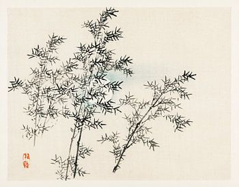 Bamboo by Kōno Bairei (1844-1895).